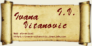 Ivana Vitanović vizit kartica